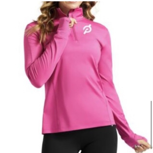 Ladies Peloton Warm Up 1/2 Zip Pullover. Pink. Size M - Picture 3 of 6